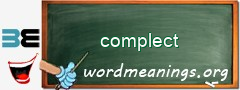 WordMeaning blackboard for complect